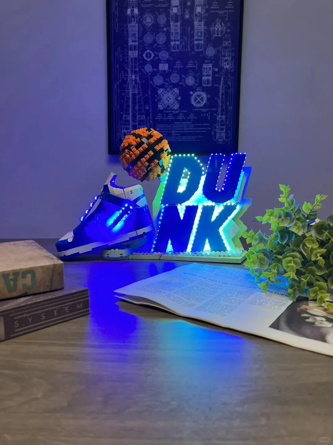 블루 앤 화이트 스포츠 슈즈 43008 빌딩 블록 세트 레고 호환 파티클 크리스마스 선물용 1180개