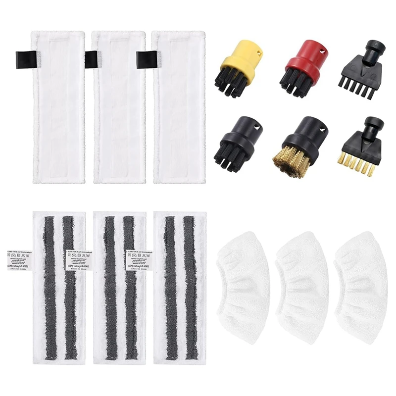 Steam Cleaner Accessory Set For Karcher Steam Cleaner Easyfix SC 2, SC 3, SC 4, SC 5 Mop Cloth Brush Nozzle