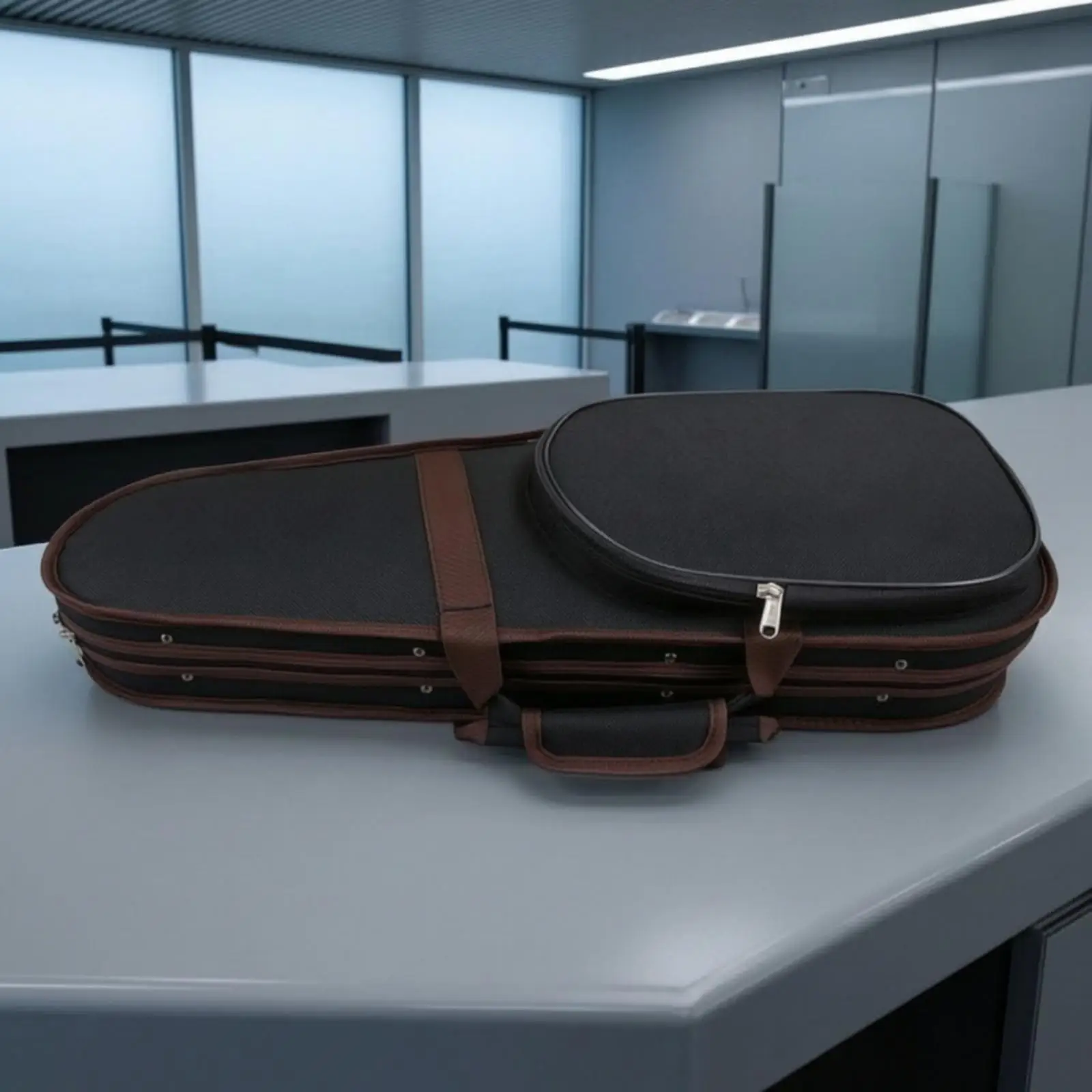 Protective Violin Carrying Case Lightweight Oxford Cloth Structured Mold Bag with Shoulder Straps for Violinists in Transit