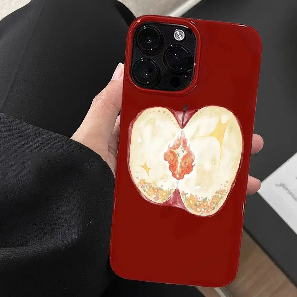 

cute fruits red color phone case for iphone 17 pro max 16 plus 15 14 13 11 silicone back cover for iphone 12 pro xr xs x bumper