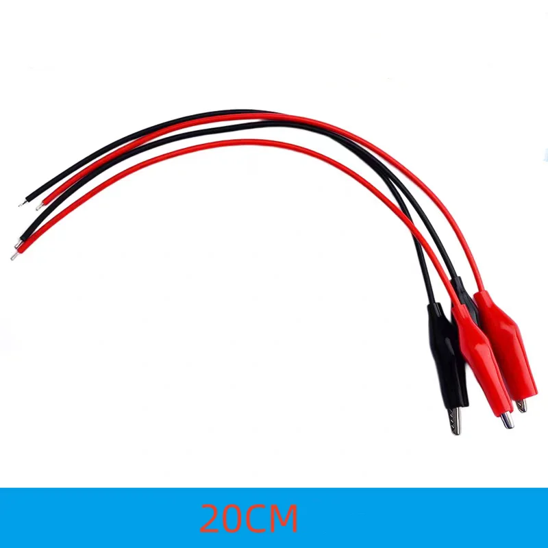 

20CM Medium Red Black Single Head Crocodile Wire Clip with Sheath Suitable for Various DIY Electronic Wire Copper Core