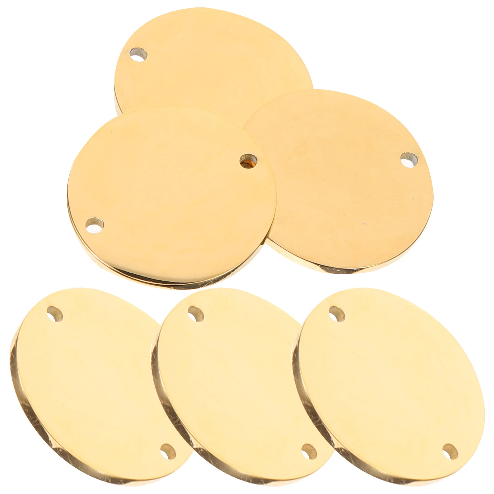 

6 шт., круглые пустые кулоны из нержавеющей стали, прочный DIY идентификационный бирка для домашних животных, заготовки для штампов, металлические бирки с гравировкой для домашних животных