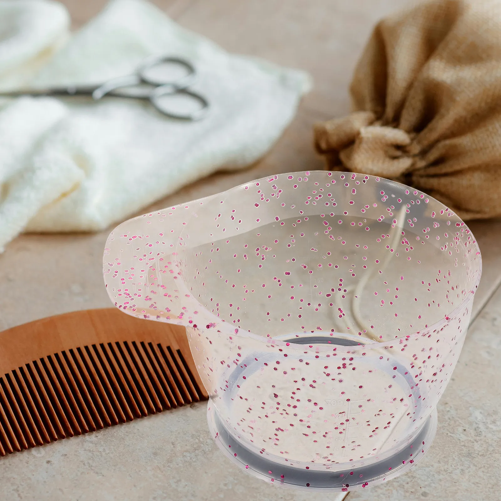 

Large Capacity Sparkling Hair Dye Mixing Bowl for Salon Professionals and DIY Hair Coloring Easy Clean Sturdy Plastic Color