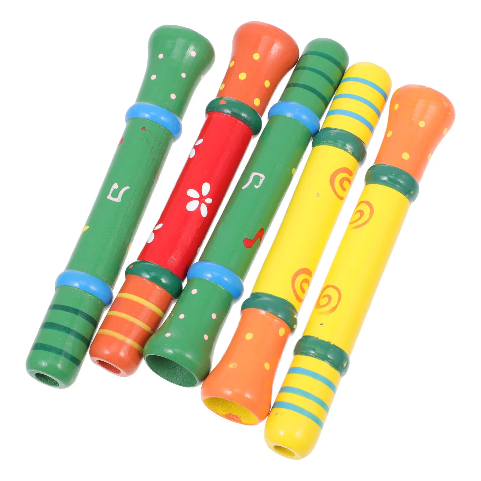 5 Stücke Kinder Holzpfeifen Musikinstrumente Glatte Oberfläche Pädagogische Unterhaltungsspiele Festivals Holzpfeife Spielzeug