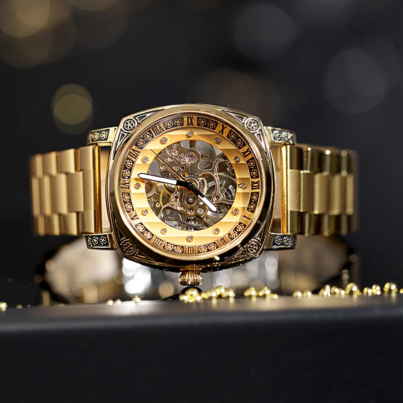 CILOA volautomatisch mechanisch horloge heren rond goud hoogwaardig relatiegeschenk voor vriendje 2025, nieuw mechanisch horloge