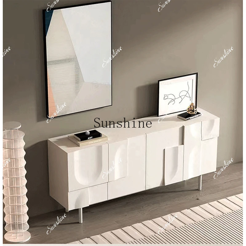 

French porch cream entry shoes/light luxury carved locker FT