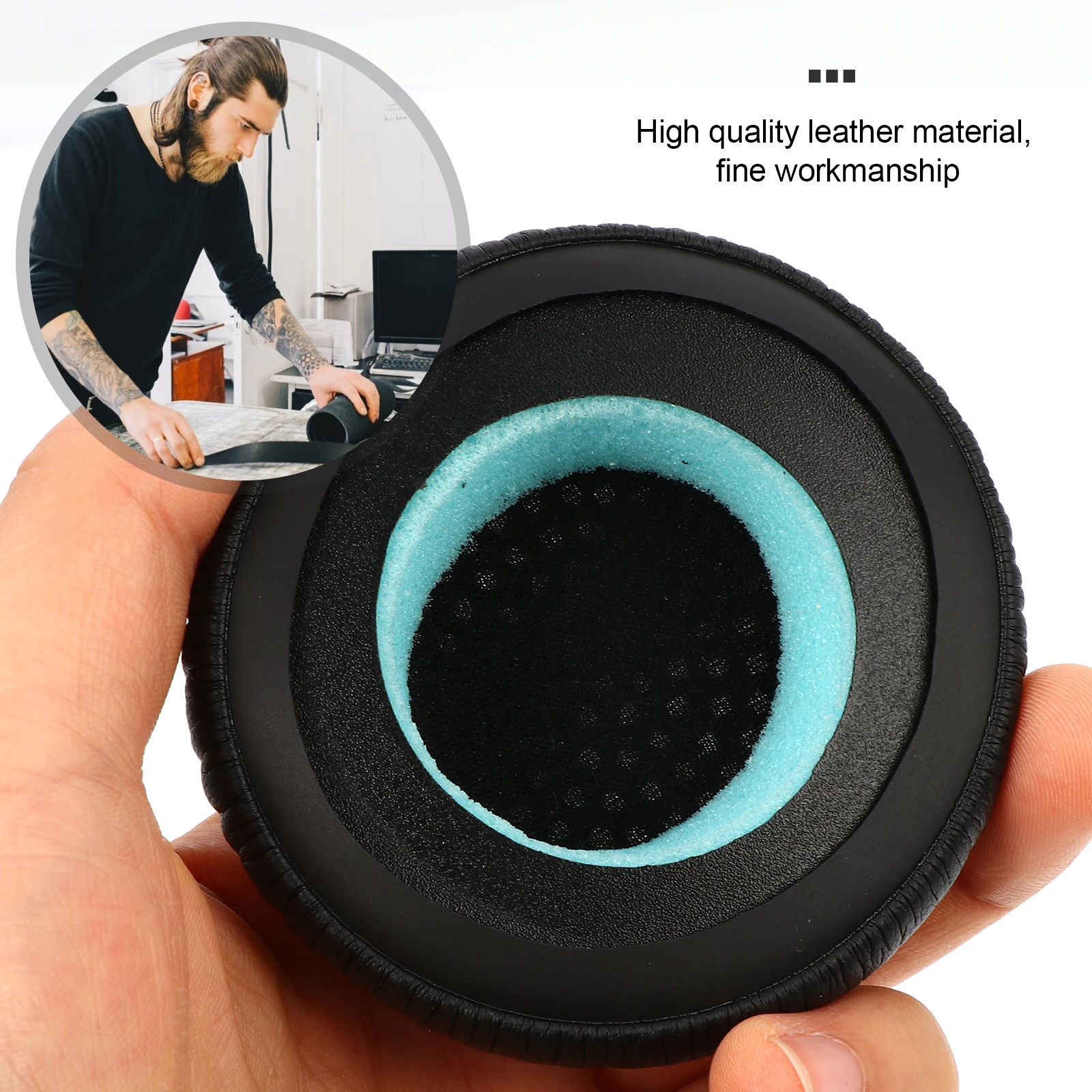 

Premium Headphone Ear Pads Replacement Skin-Friendly -Like Breathable Noise Cushions For