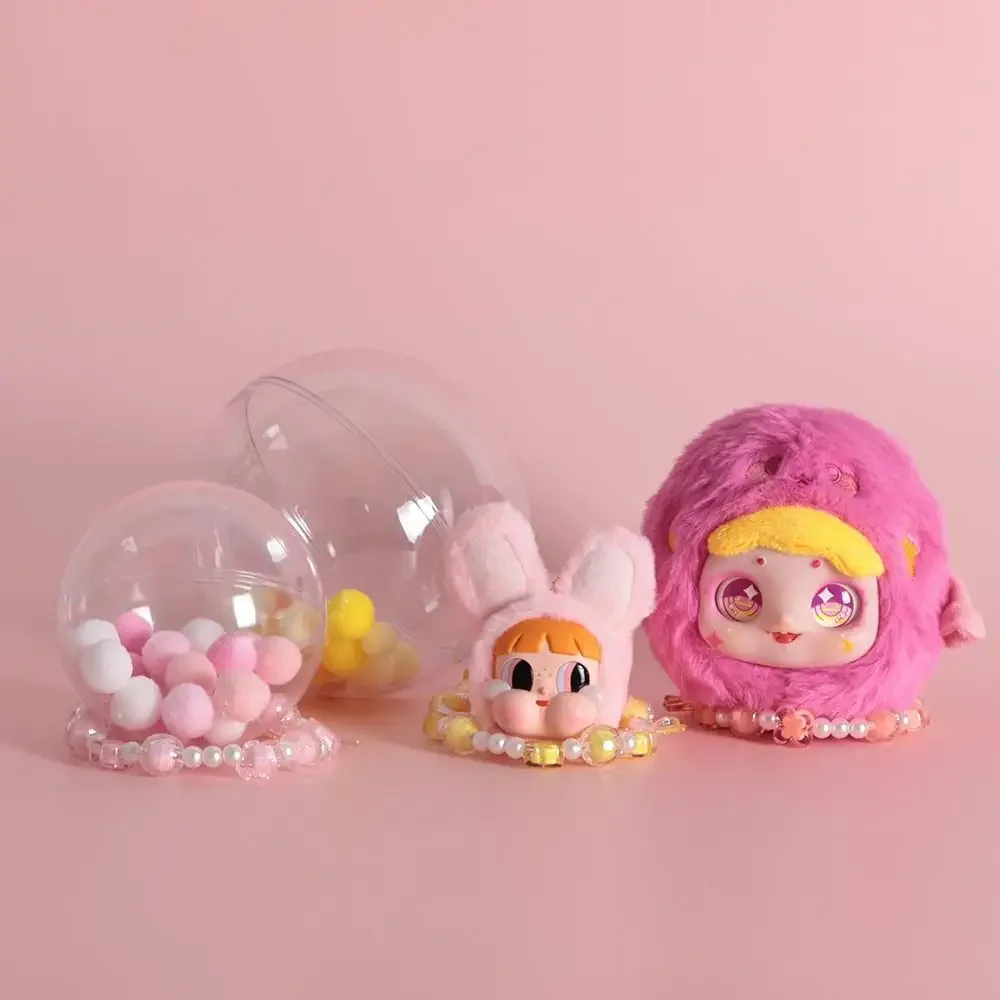 (No Doll) 10/14cm For Baby Three Crybaby Acrylic Transparent Storage Ball Bag For Three Baby Crybaby Outer Shell Accessories