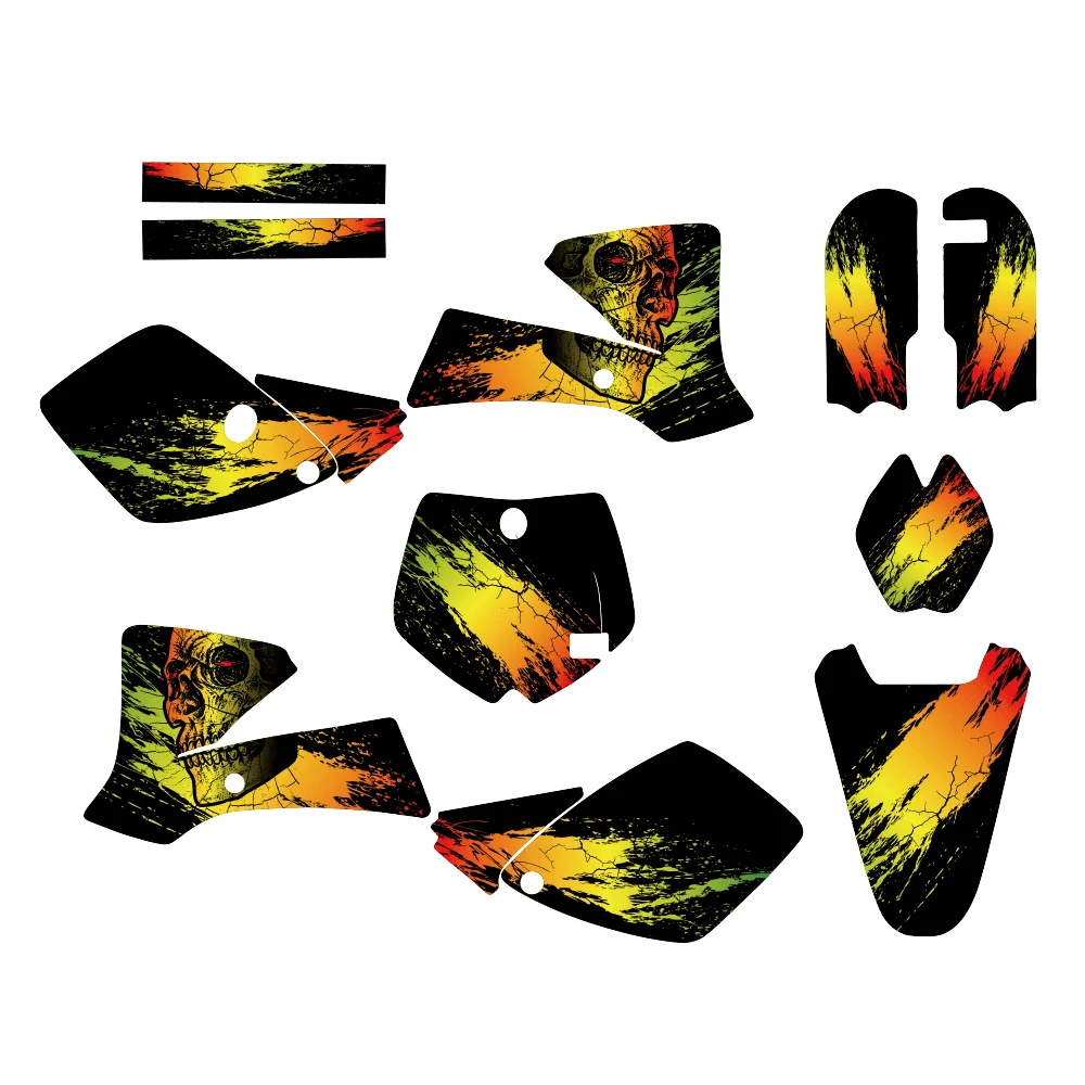 Motorcycle Background Full Graphics Decals Deco Stickers Kit Fit for SX 65 SX65 2002 - 2008 2003 2004 2005 2006 2007
