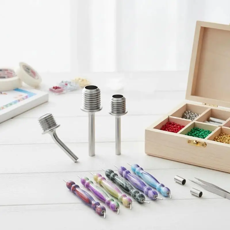 Ultra‑thin Threaded Elbow Roller Pen Tips Replaceable Point Drill Heads 5D   DIY Handcraft Accessory Tool Kit