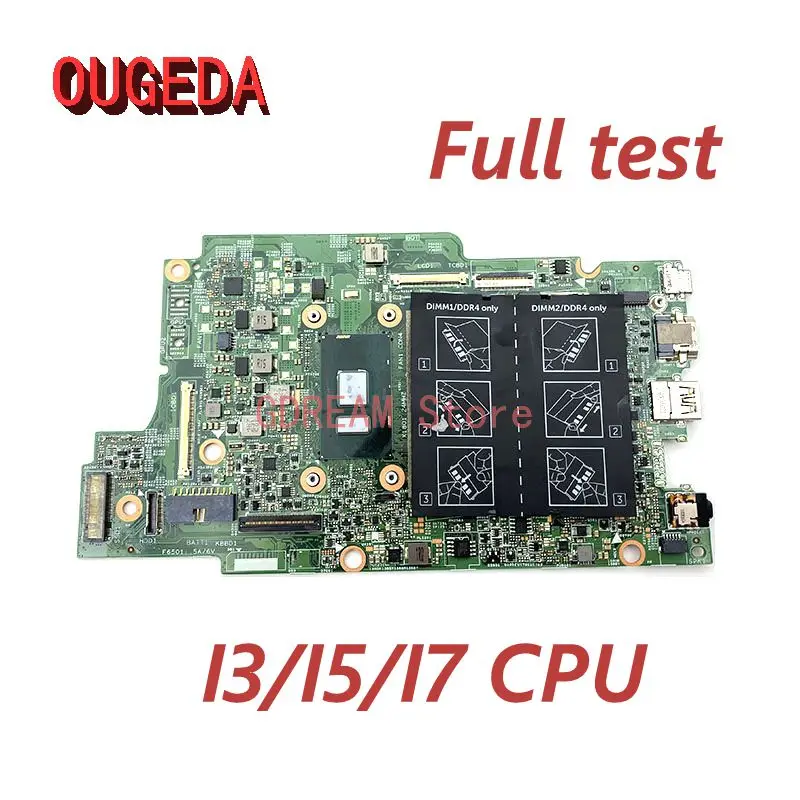 

OUGEDA 15264-1 CN-0FF2FN CN-00M56T CN-0XDV20 For DELL INSPIRON 13 7368 7378 15 7569 7579 Laptop Motherboard I3/I5/I7 CPU