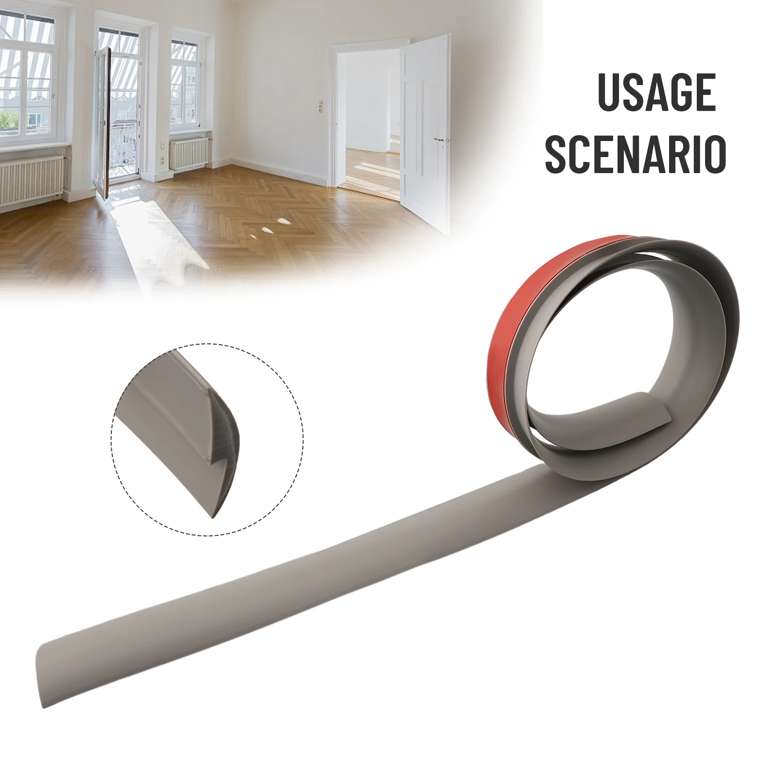 1pc Floor Transition Strip Flat Laminate Floor Cover Strip 2in Wide With 0.19in Thick For Floor House Decorations