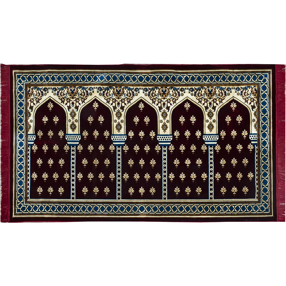 Factory price Muslim Pray rug Classical Anti slip Thick Prayer mat Soft Velvet Chenille kids/senior/adult Prayer mat Islamic