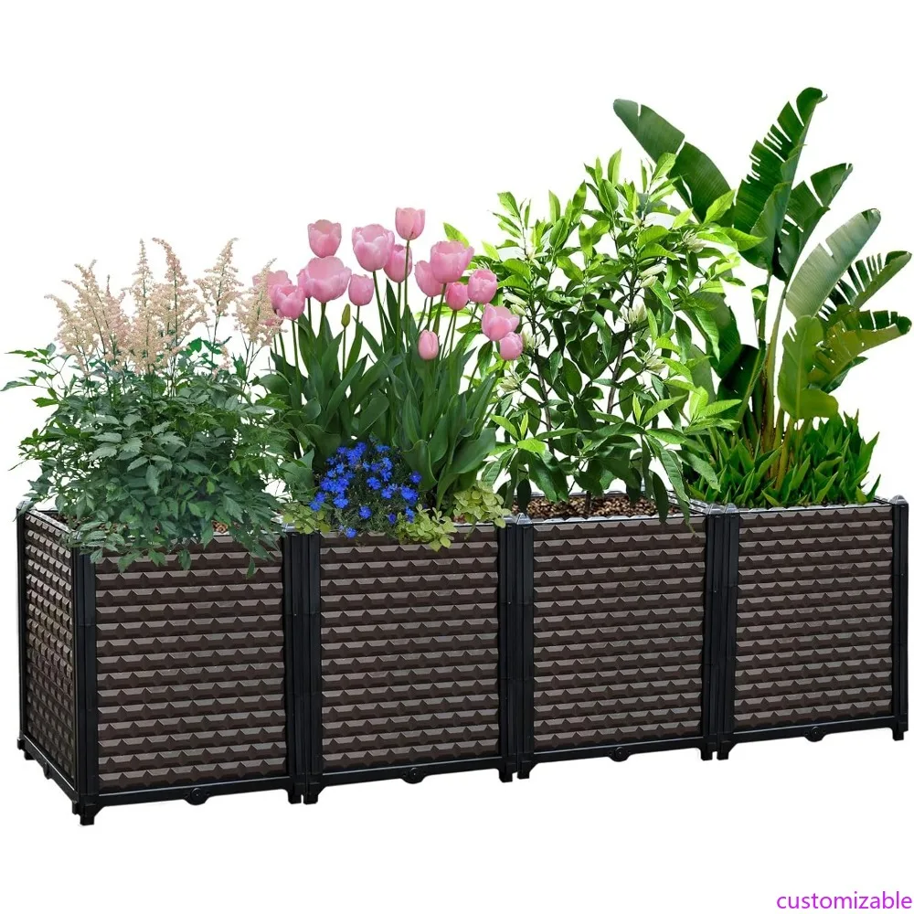 

Elevated Self-Watering Planter Boxes for Outdoor Gardening, Deep 20 Height, Rectangular with Legs