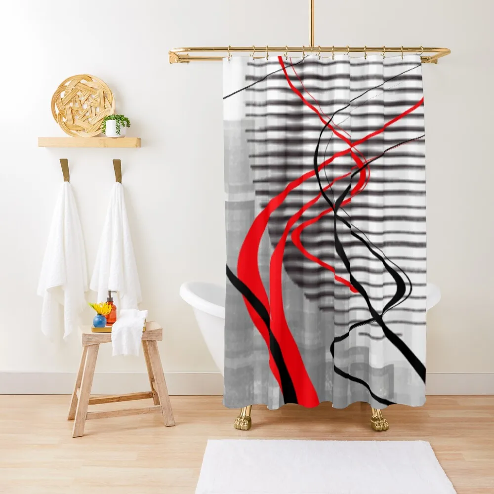 

winter abstract digital painting Shower Curtain Transparent Bathroom Shower Bathroom Decor Curtain