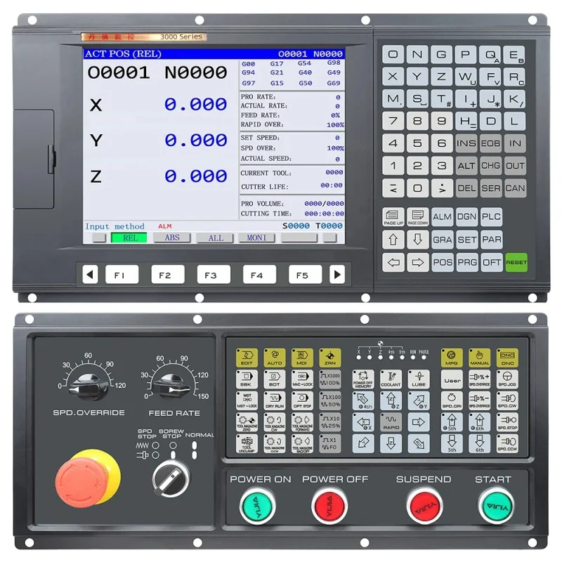 High Quality 3 Axis Milling CNC Controller PLC CNC Control System Kit Supports Tools Change Similar To GSK Control Panel