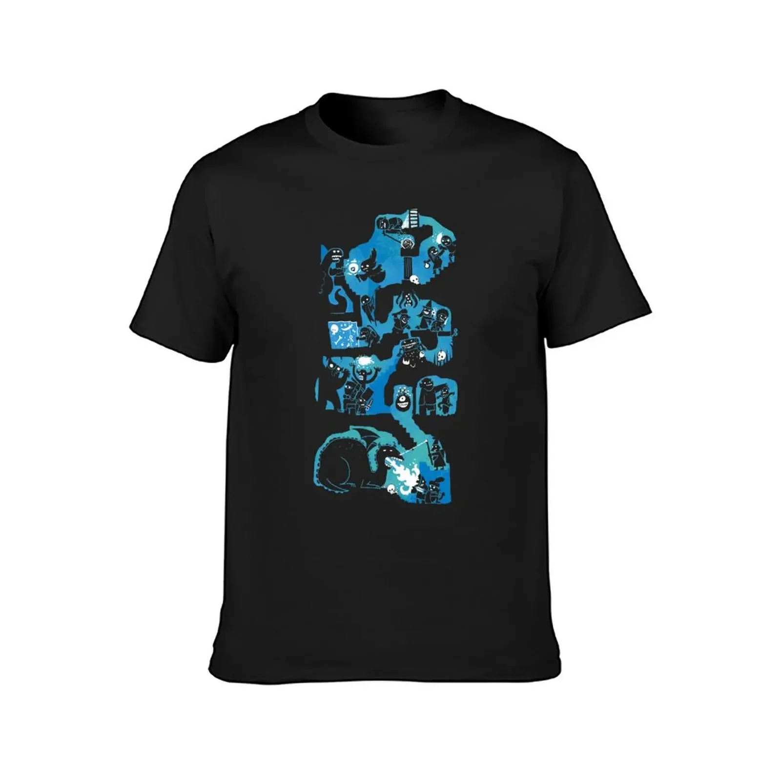 Dungeon Crawlers T-Shirt customs design your own cotton graphic tees black t shirts for men