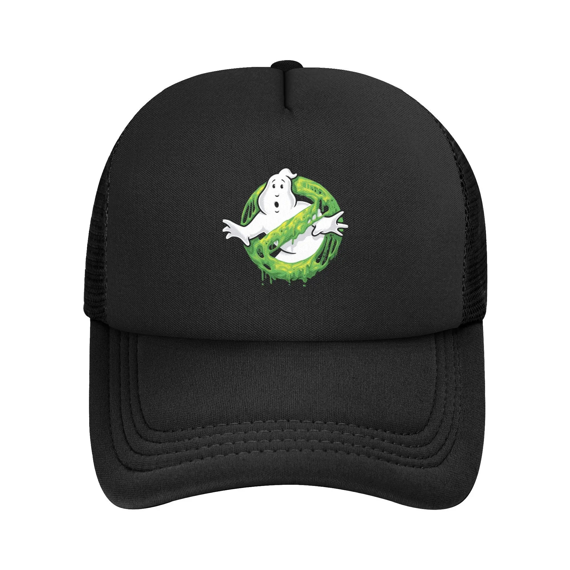 Unisex Ghost Hunters Busters Slime Trucker Hats Fashion Mesh Baseball Cap Polyester  Hat Adjustable Sun Caps Summer