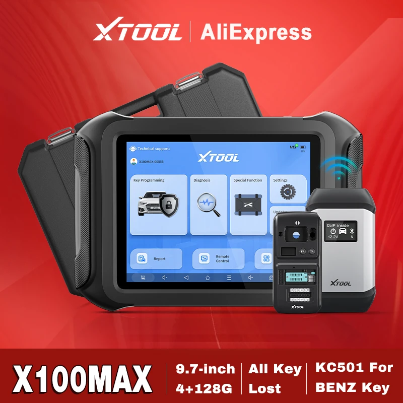 XTOOL X100MAX Auto Diagnoses Tool All System WIFI Conect Topolog Map Key Programmer with KC501 EEPROM 42+ Reset