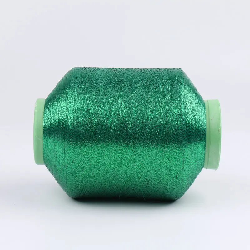 1000g Green Gold and Silver Yan Computer Embroidery Polyester Textile Gold and Silver Yarn ribbon knitting thread