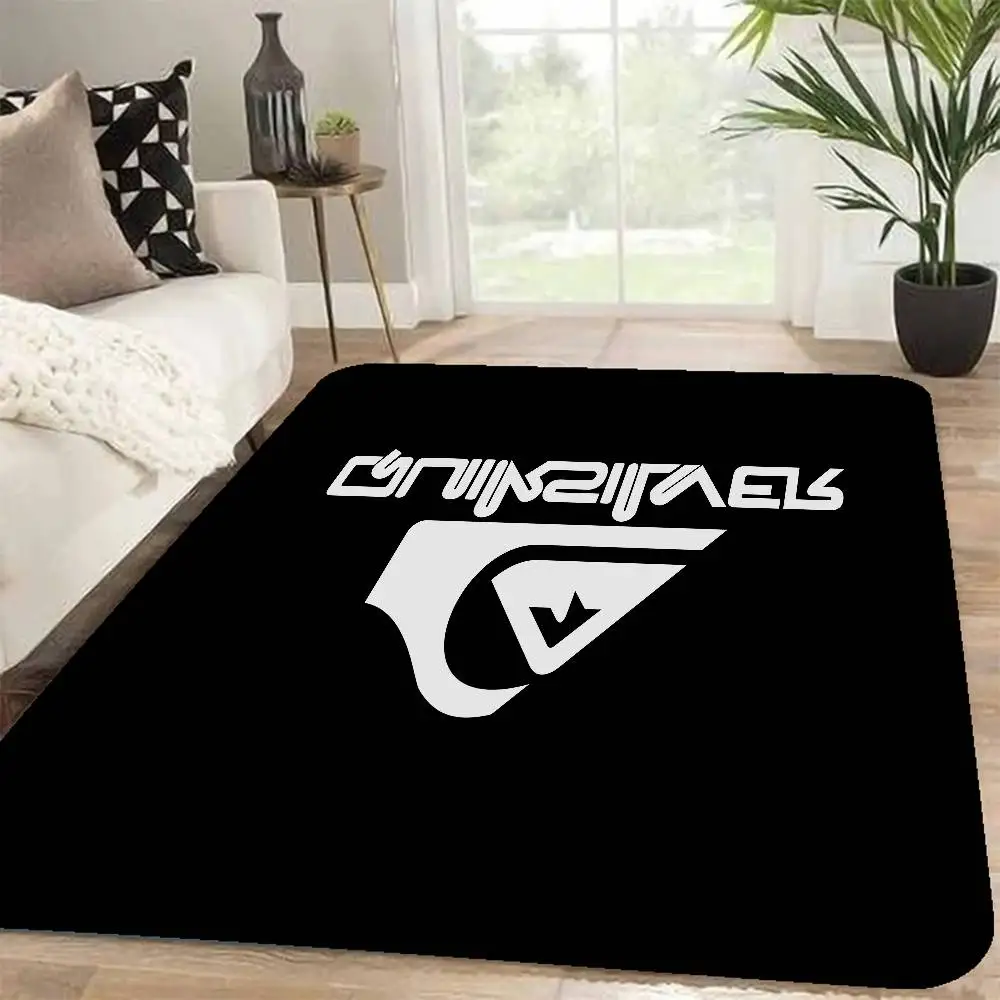 Alfombras Clásicas con Logotipo Q-Quiksilver, Antideslizantes, Absorbentes de Agua, Alfombra Larga para Dormitorio, Alfombras para el Hogar