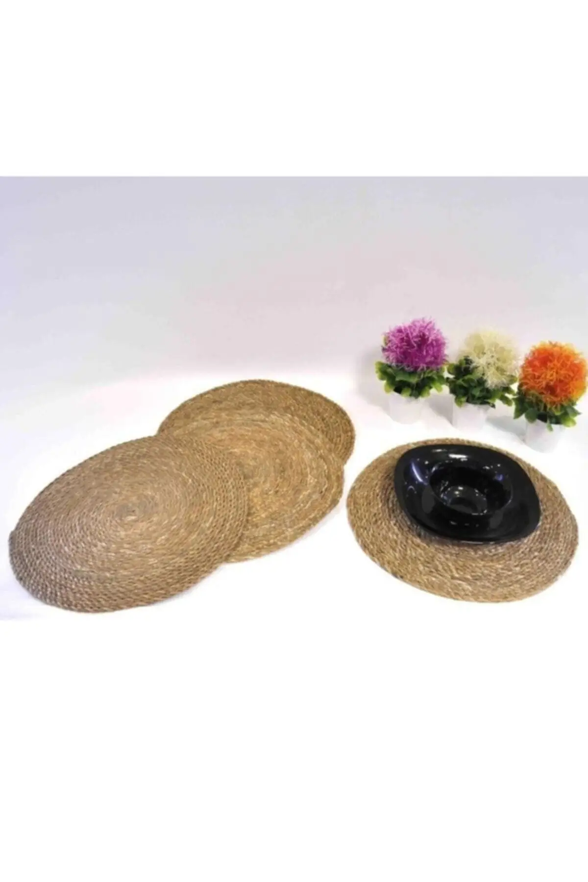 Straw Placemat Supla Knitted Bamboo Quality Home Kitchen Accessories Decoration Round Design