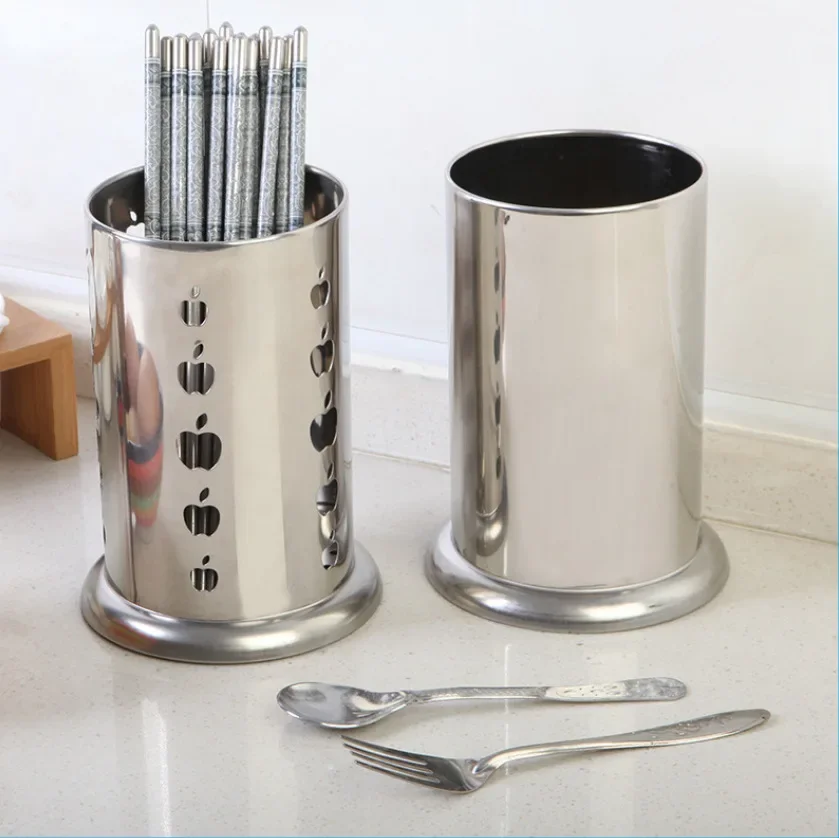 Stainless Steel Chopstick Storage Rack Shelf Basket Knife Fork Spoon Tableware Organizer Kitchen Cutlery Drain Holder