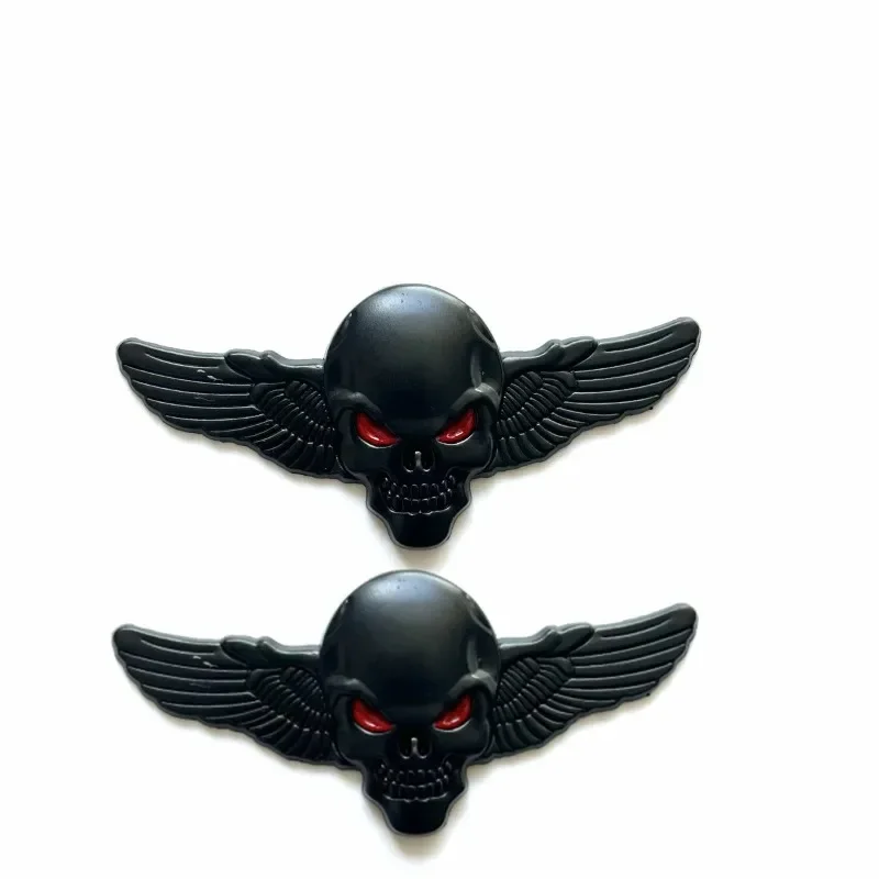 

Metal Skull Wing Car Logo Is Suitable for Car Body Trunk Tail Side Car Sticker Decal Decorative Accessories 2pc