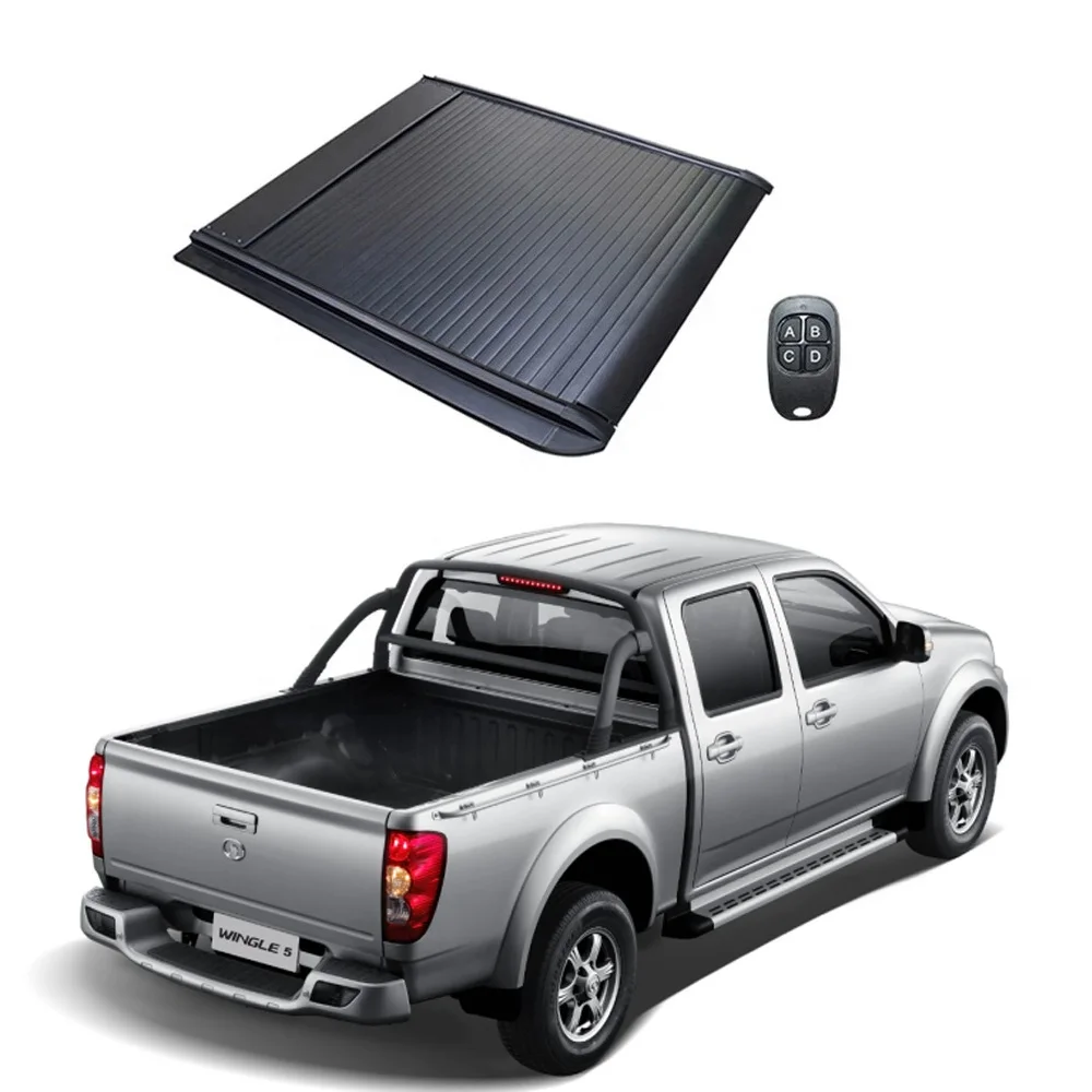 

Hard Bed Pickup Truck Auto Roller Lid Shutter Electric Retractable Tonneau Cover For wingle-5