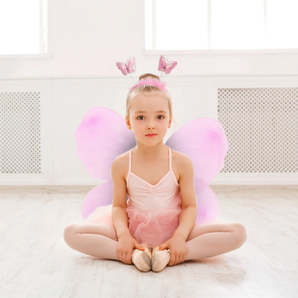 

1 set 1 Set Butterfly Wings Tulle Dress For Kids Festival Performance Costume Cosplay Party Outfit Fairy Skirt Skin-Friendly