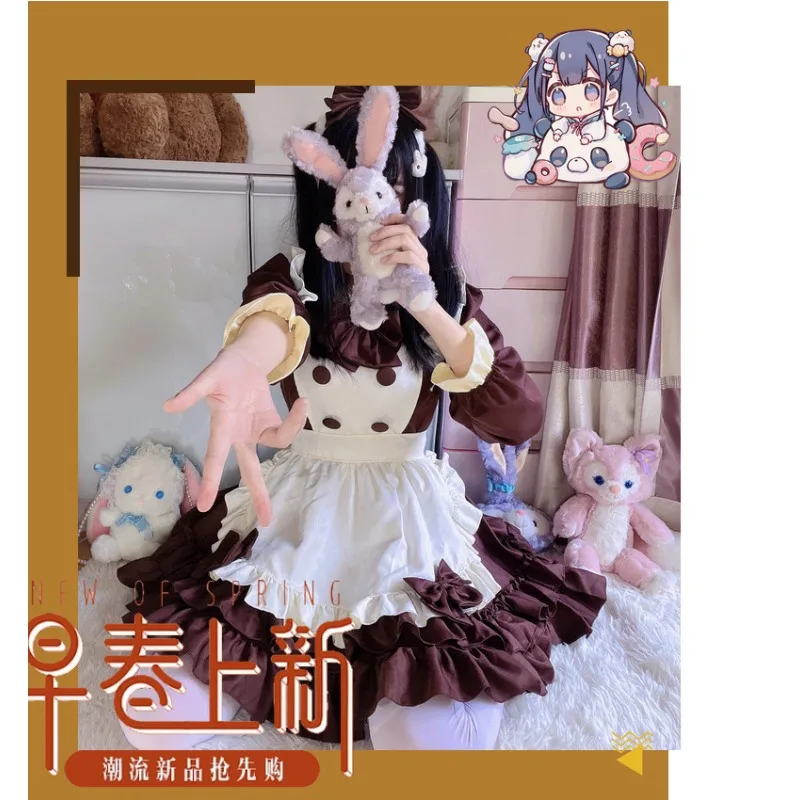 

Women Maid Outfit Lolita Cosplay Cute Sexy Erotic Kawaii Cafe Costume purple White Men Uniform Apron Dress Cute Bowknot JUPAOPAO