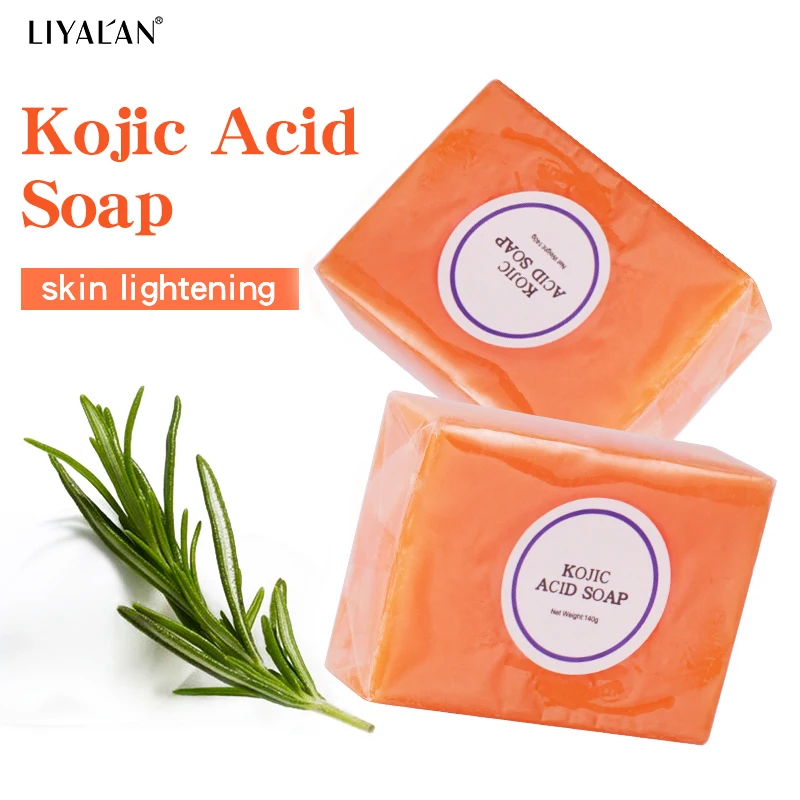 140g Kojic Acid Soap Skin Brightening Face Whitening Lighten Dark Spots Reduce Acne Body Bleaching Bath Cleaning Handmade Soap