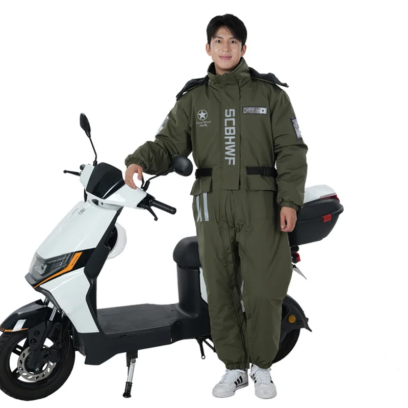 

useful Winter Outdoor Cold Clothing One-piece Overalls Cycling Clothing Motorcycle Windshield