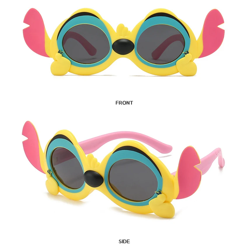 Occhiali da sole Disney Stitch Angel Adorabili occhiali UV400 Anti-UVA UVB Vacanza Disneyland Trip Y2K Occhiali da sole morbidi polarizzati