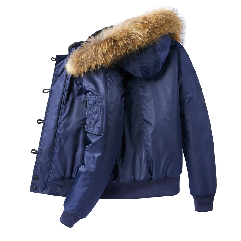 Military Fur Collar Hood Warm Tactical Bomber Winter Jackets Men Hooded Male Outwear Coats Windproof Flight Pilot Jackets S-2XL