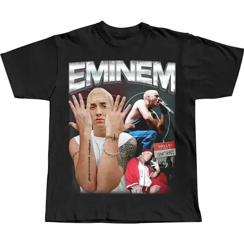 Rapper Bootle T-shirt Hip Hop rapper Kanye Eminem TS Drake Dogie 2pac short sleeve