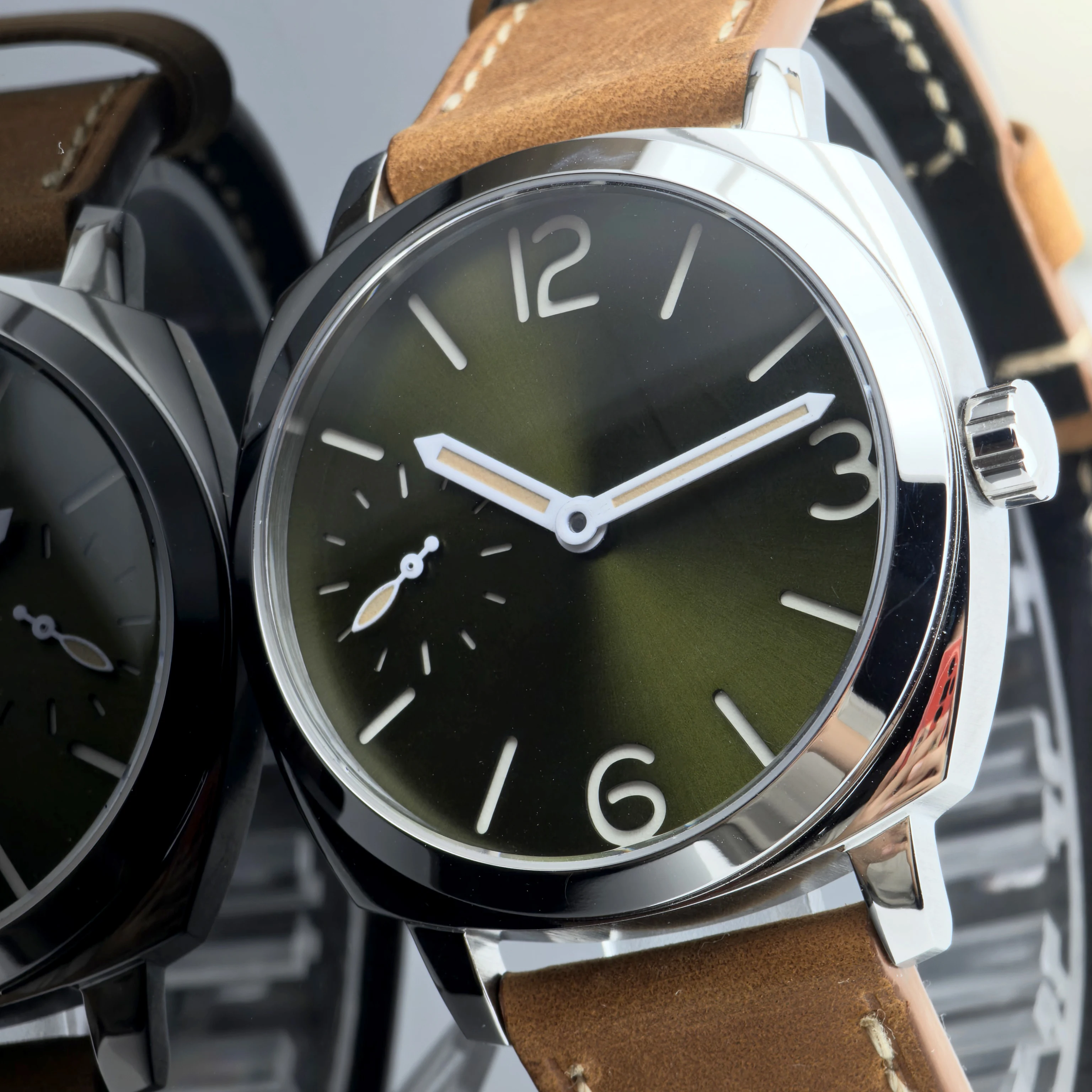 CORGEUT DIY Maßgefertigte 42mm Klassische Quadratische Mechanische Uhr für Herren ST3600 Saphirglas Sport Luxus Piloten-Armbanduhr RELOJ – Detail 6