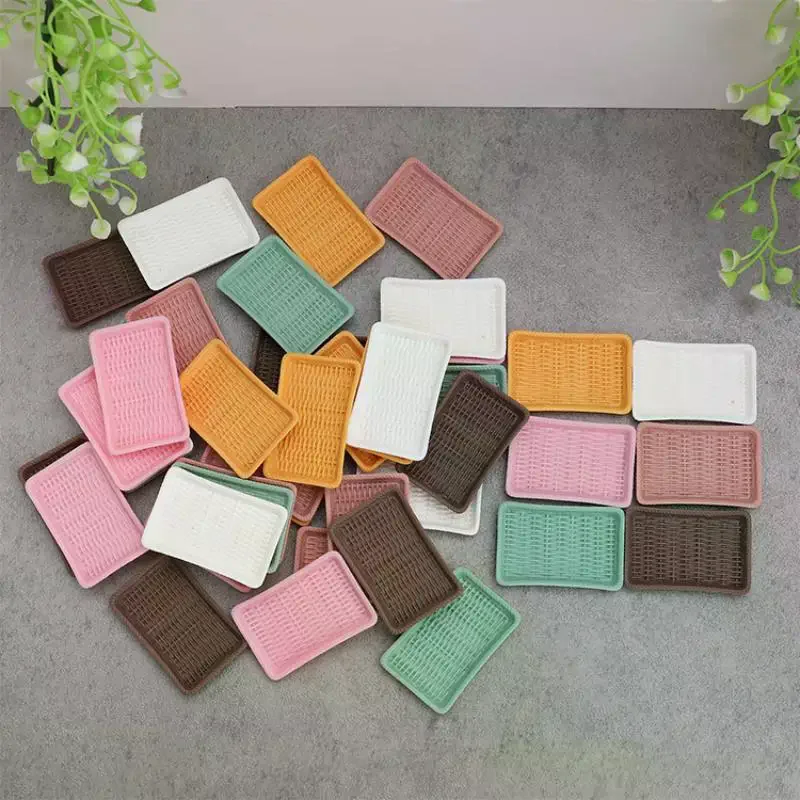 10 szt. Miniaturowe naczynia kuchenne do domku dla lalek, talerze, talerzyki deserowe, talerze na chleb, model, ozdoby, zabawki, akcesoria do domku dla lalek