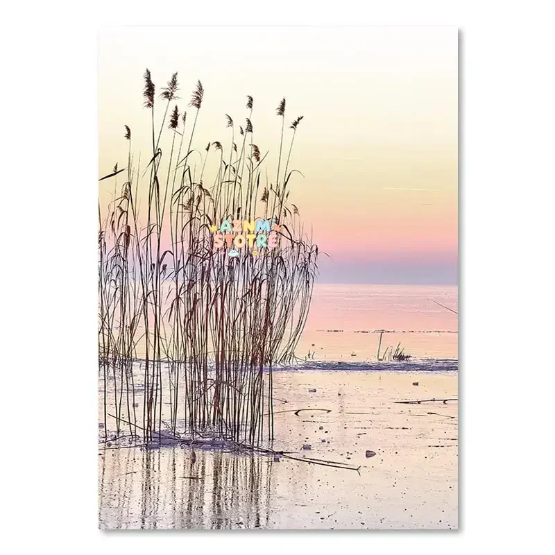 Beige Landscape Wall Art Poster Bike Hot Air Balloon Pictures Orchid Dandelion Canvas Painting Nordic Prints Bedroom Home Dec