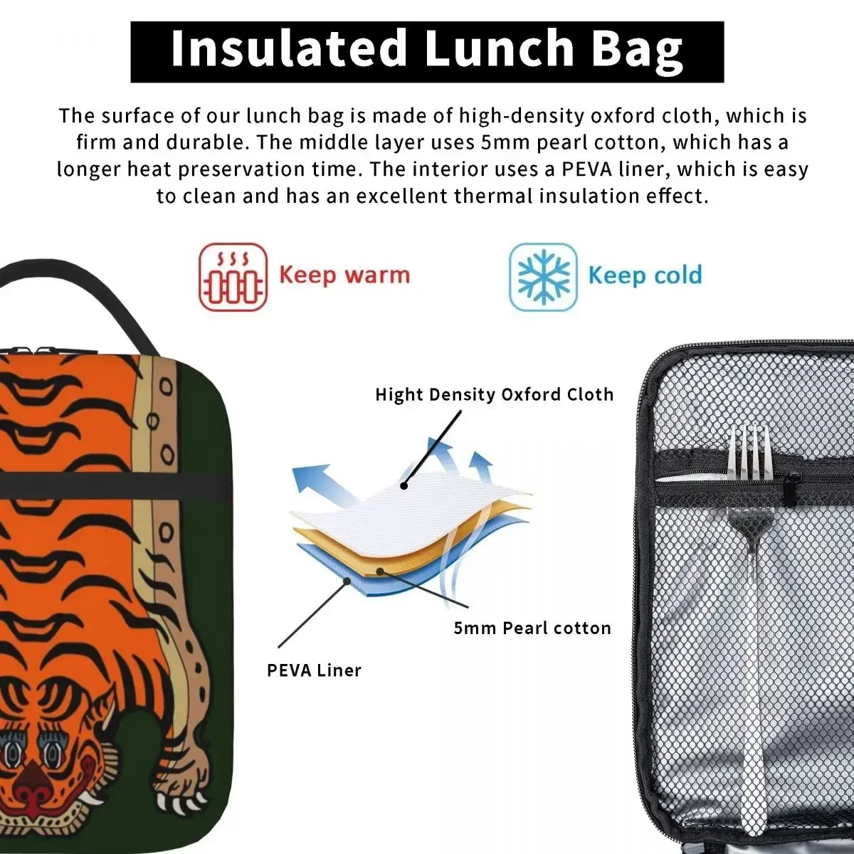 

green Lunch Bags Insulated Bento Box Portable Lunch Tote Leakproof Picnic Bags Cooler Thermal Bag for Woman