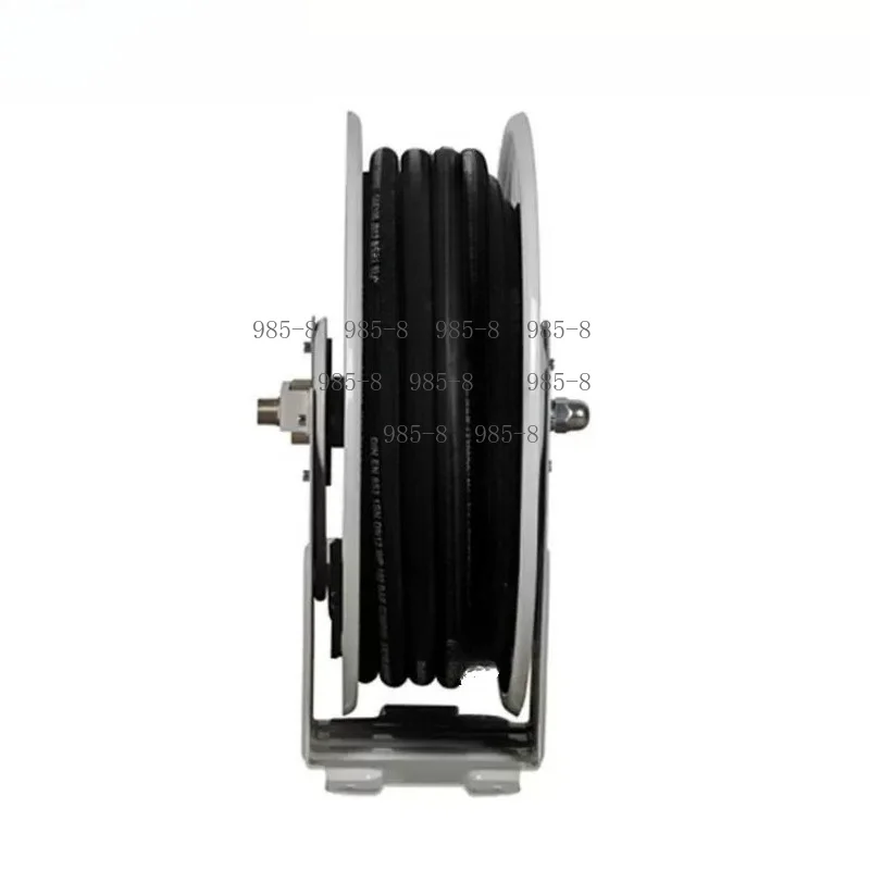 HRG800 Self-extending Industrial Oil Pipe Reel, 1/2 Inlet High Pressure Hose Reel With Oil Pan