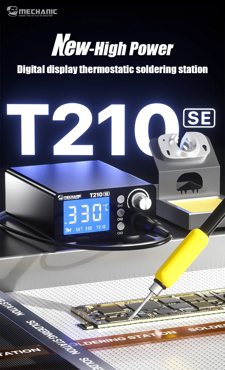Mechanic T210 SE Soldering Station 5 Seconds Heating Up with 3 Gear Temperature Control 50W C210 BGA Welding Repair Machine