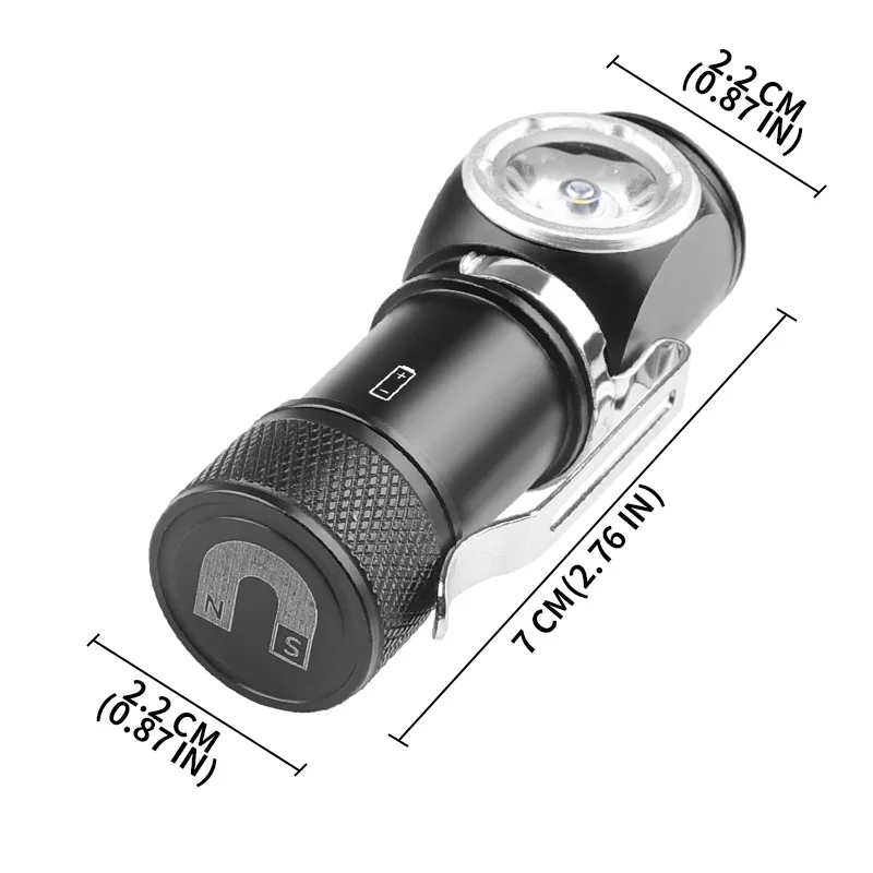 Mini faro de luz fuerte, faro LED ligero con Flash de cabeza multifuncional con Clip para acampar al aire libre
