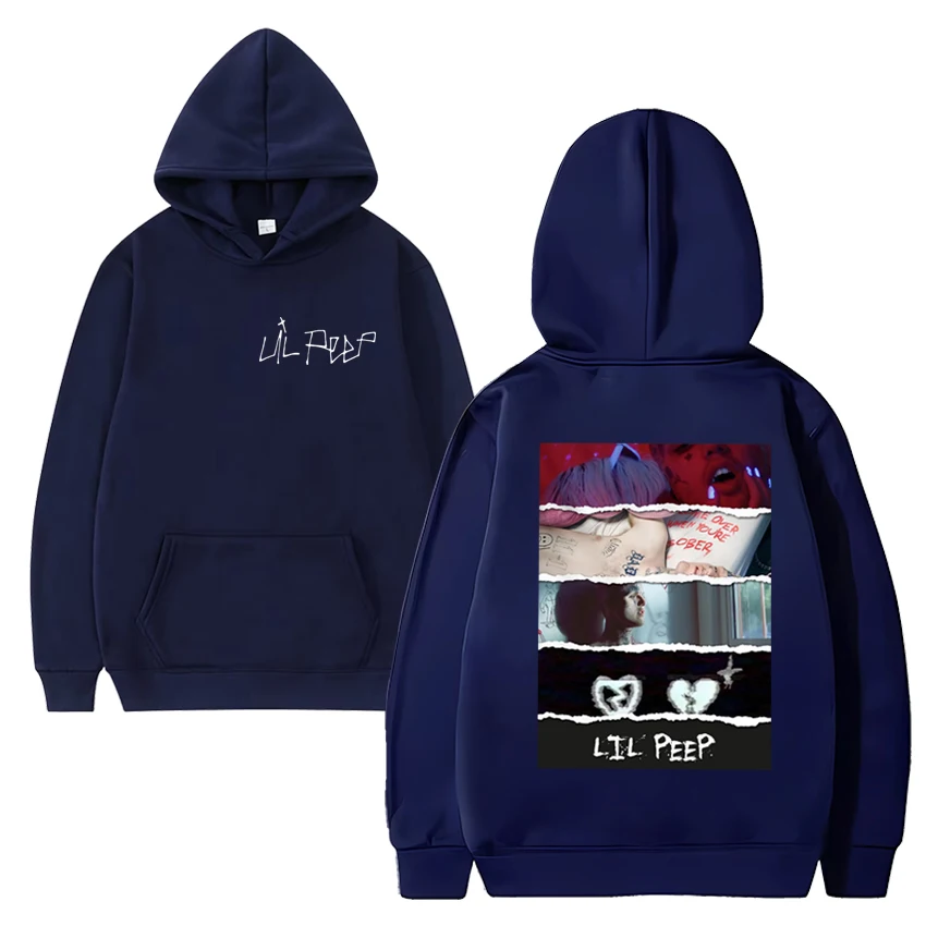 Lil Peep-Hoodie com capuz estampado personalizado para homens e mulheres, lã casual, streetwear de manga longa, pulôver vintage unissex, venda quente