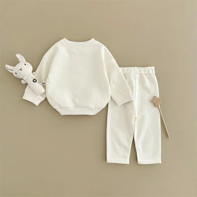 Newborn Baby Girl Boy Cotton Clothes Set Hoodie+Pant Infant Toddler Child Long Sleeve Clothing Suit Pullover Baby Clothes 9M-4Y