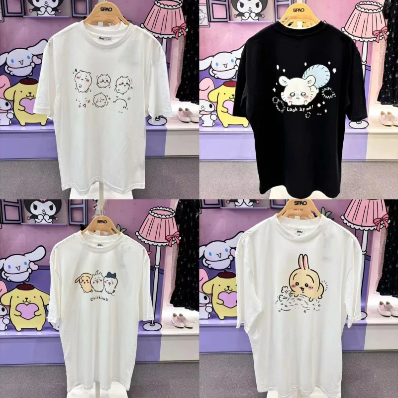 

Wa Short Sleeve T-Shirt Couple Dress Summer Be Female Jiyi Hachi Usaki Men Women Same for Men and Women Trend New Fashion