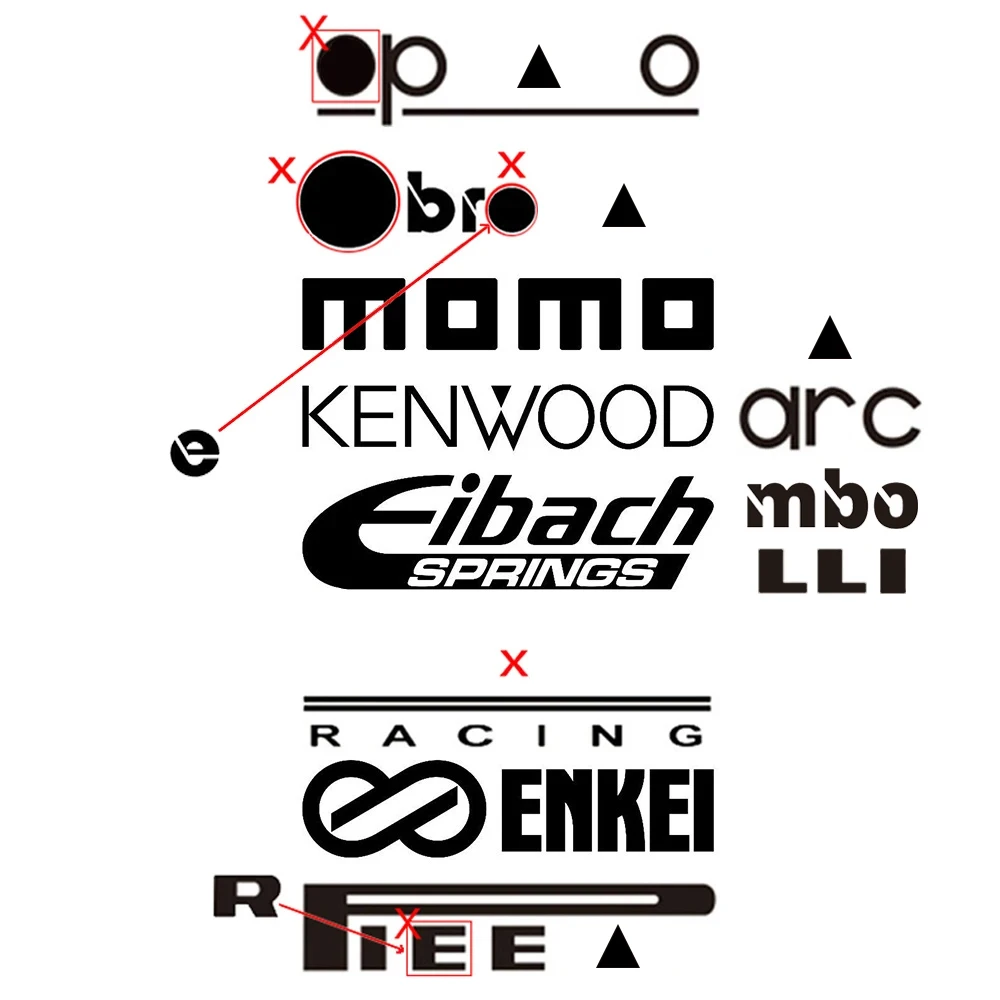 

8Pcs Car Stickers Set Reflective and Waterproof Car Body Window Bumper Fender Decoration Vinyl Decals