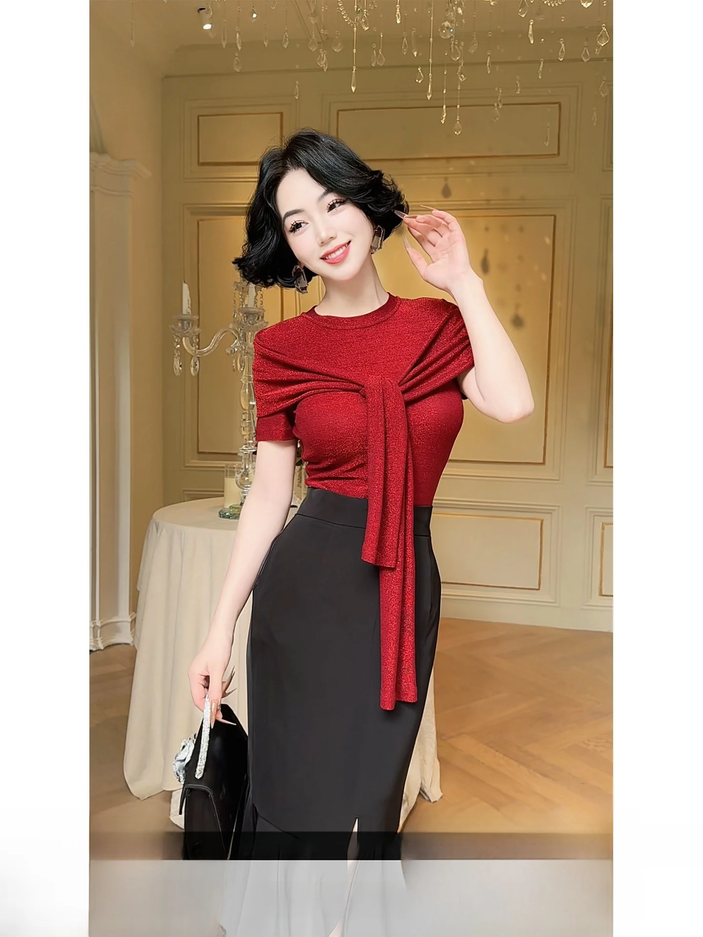 

LYXJ Rose ort Sve Women's T-irt Summer 2025 New Design Sensation awl Red Top Breathable Moisture ng