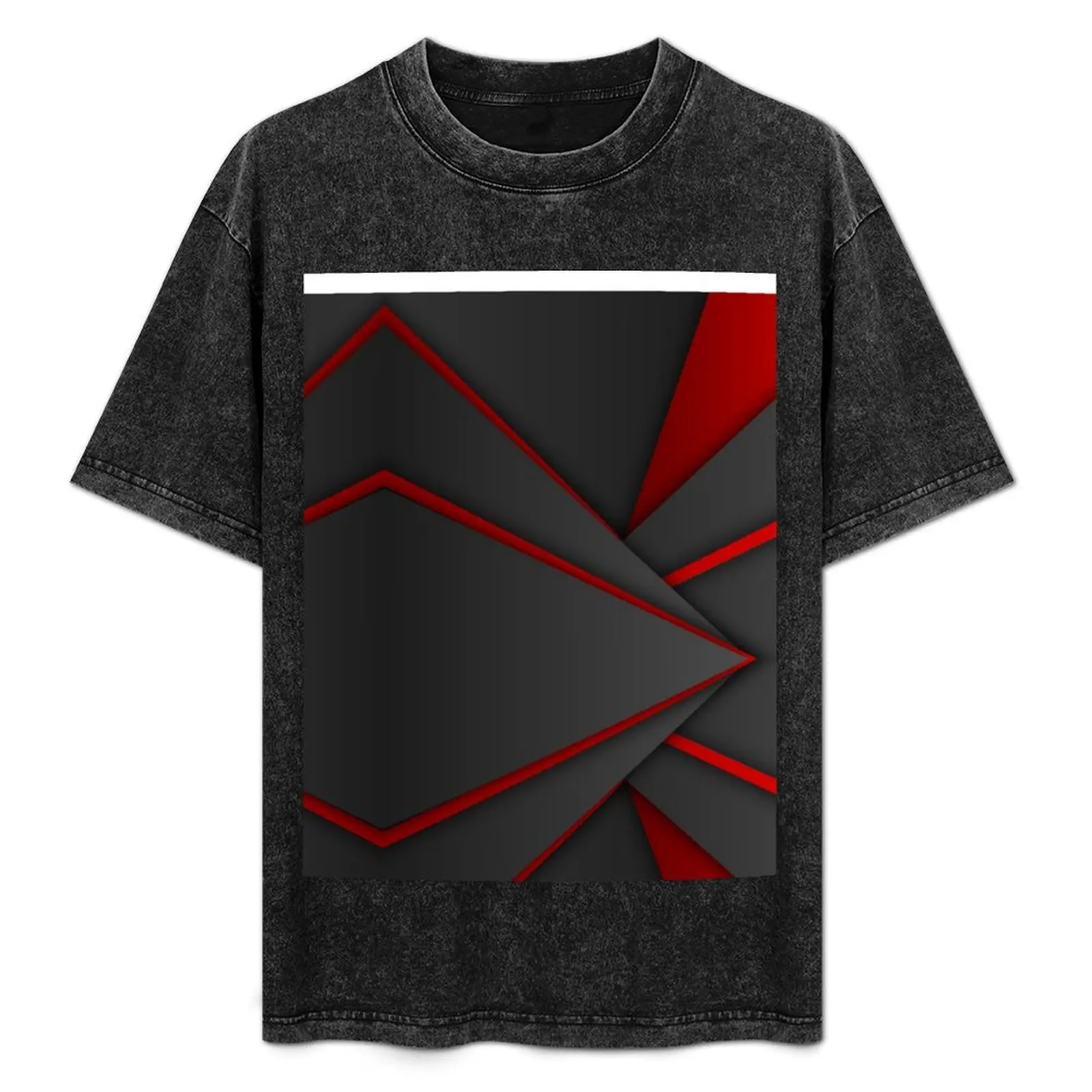 

Copy of Abstract geometric red pattern T-Shirt Plus Size Summer Casual T-Shirt