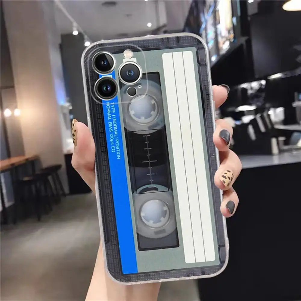 Radio Tape Cassette Phone Case For iPhone 15 14 11 12 13 Mini Pro XS Max Cover 6 7 8 Plus X XR SE 2020 Funda Shell